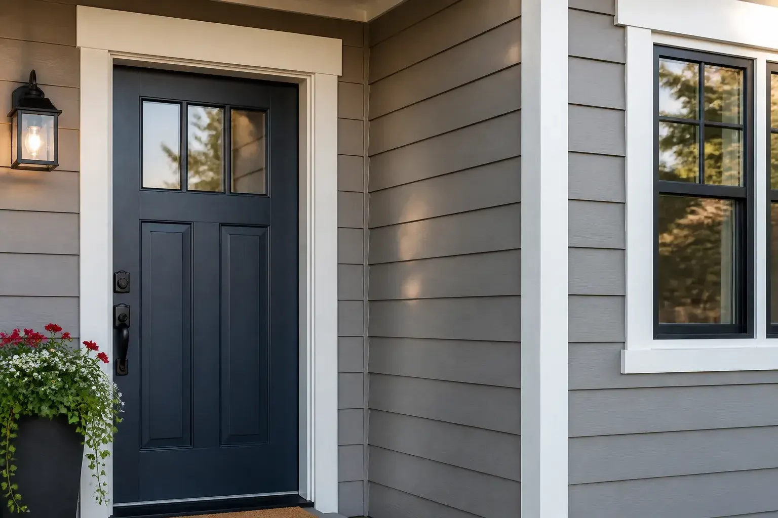 Crisp painted exterior trim and siding on a Golden home